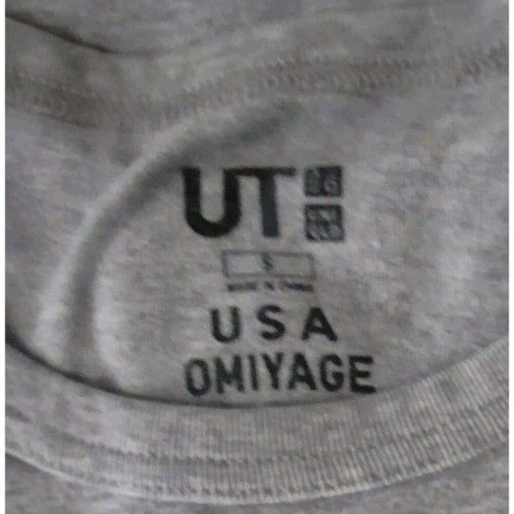 CLEARANCE!! 💥 UNIQLO UT USA OMIYAGE Short Sleeve Crewneck T-Shirt Grey Size S - Picture 9 of 11